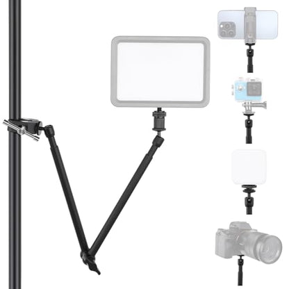 UTEBIT 22 Inch Magic Arm Camera Mount with Super Clamp 1/4" & 3/8" Screw Hole for Desk Rig Flashlight Monitor - size: 22inch
