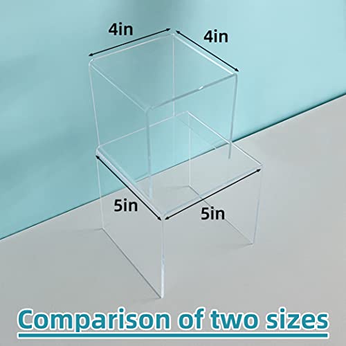 Acylic Riser Square Display Stand For Cupcakes, Arts and Crafts (Clear, 8P-5INCH) - color: Clear, size: 8P-5INCH