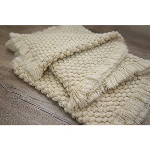 Zeroest Baby Photography Props Basket Braid Wool Wrap Newborn Photo Shoot Baskets Filler Posing Stuffer Background Blanket (Beige) - color: Beige