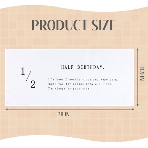 1/2 Birthday Banner, Halfway to One Baby Boy Girl Decorations, 6 Months Birthday Banner, Neutral Rustic Baby Shower Decor, Six Months Happy Party Photo Props