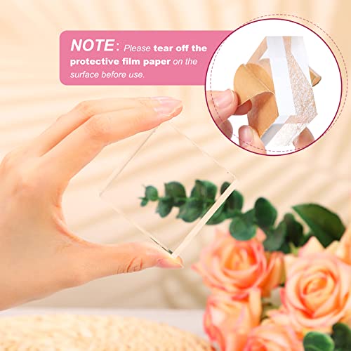 Remerry 8 Pieces Acrylic Display Block 2 x 2 x 1 Inch Clear Polished Acrylic Square Display Cube Block Stand Holder for Rings Jewelry Ornaments - size: 2 X 2 X 1 Inch