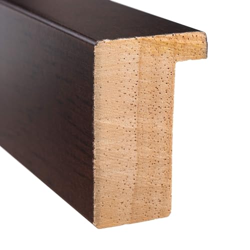 Figurine Display Case 10x10 Walnut Shadow Box for Miniature Figures 10x10 Walnut Wood Shadow Box with White Base to Display Up to 28 Block Figures - color: Walnut With White Backing, size: 10x10