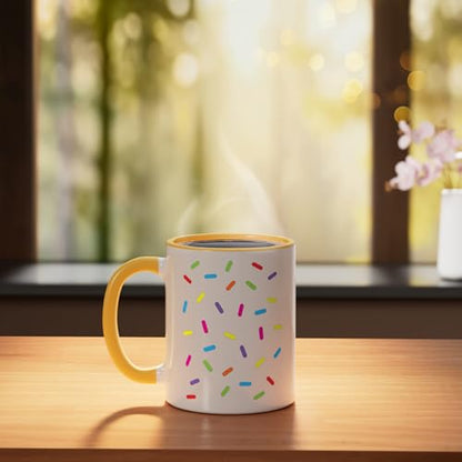 Ice cream Sprinkles Shirt Halloween Costume Easy Ceramic Mug, Yellow/White - color: Yellow/White