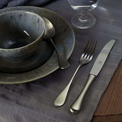 Costa Nova 5-Piece Silverware Service for 1 - Antigo Collection, Brushed Finish | Stainless Steel Cutlery | Dishwasher Safe Flatware | Restaurant Quality Dinnerware