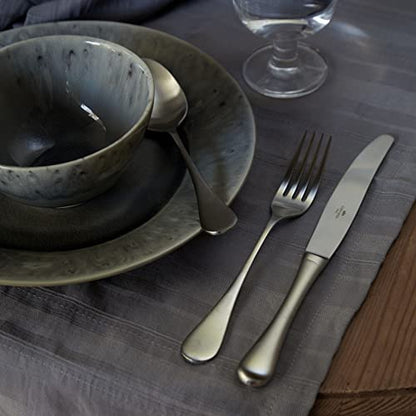 Costa Nova 5-Piece Silverware Service for 1 - Antigo Collection, Brushed Finish | Stainless Steel Cutlery | Dishwasher Safe Flatware | Restaurant Quality Dinnerware