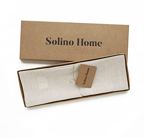 Solino Home Linen Square Placemats Set of 4 - Light Natural Placemats 14 x 14 Inch - 100% Pure Linen Table Mats for Spring, Summer - Athena - color: 01: Light Natural, size: 14" X 14" (Set of 4)