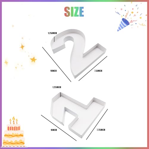 9" Charcuterie Cardboard Number Fillable Shaped Treat Decorative Box Anniversary Birthday Table Centerpiece (21 Style, 9inch) - size: 9inch, style: 21 Style
