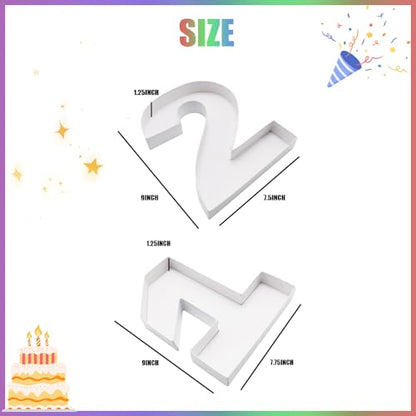 9" Charcuterie Cardboard Number Fillable Shaped Treat Decorative Box Anniversary Birthday Table Centerpiece (21 Style, 9inch) - size: 9inch, style: 21 Style
