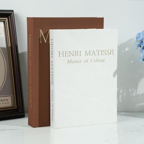 2 Pack Decorative Books Storage Boxes,Vintage Faux Books for Coffee Table,Bookshelf & Home Decor,Aesthetic Mini Book Set for Shelf Display & Keepsake Storage,Brown - color: Brown