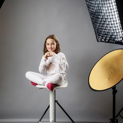 Foldable Photography Light Bounce Board 2-in-1 Metallic Photo Reflector for Indoor and Outdoor Studio Lighting Accessories