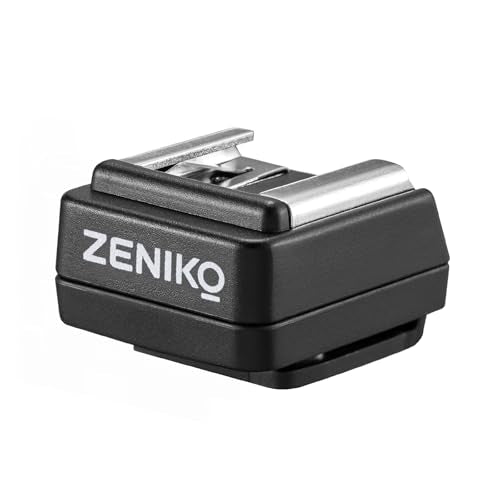 ZENIKO FM01 Single-Contact Folding Hot Shoe Riser,HotShoe Extender Mount Adapter Compatible with ZENIKO F04 F08 ,Godox IM20 IM30 Mini Flash(Note: NO TTL NO HSS)