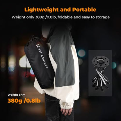 K&F CONCEPT 15.7"/40cm Octagonal Softbox, Quick Folding Quick Set Up Compatible with PL-60B COB LED Video Light with Diffusers/Honeycomb Grid/Bag
