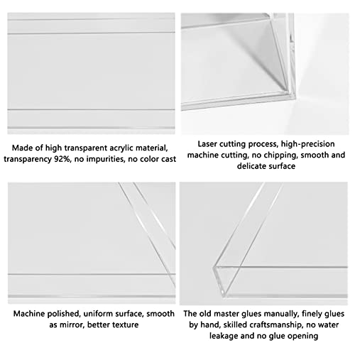 Acrylic Display Case Showcase, Clear Shallow Water Tank for Photography Storage Display, Floating Product Advertising Shooting Photo Props, Creative Cosmetic Shooting Tray - size: 40x40x5CM