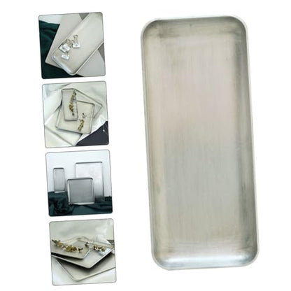 Amosfun 1Pc Vintage Aluminum Storage Tray Dessert Plate for Parties Retro Style Food Photography and Stylish Serving Container