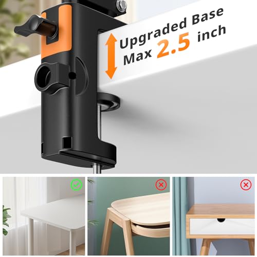 UBeesize 10" Ring Light with Overhead Phone Mount, LED Selfie Light with Stand and Phone Holder, Desk Light for iPhone, Desk Tripod for Video Recording, YouTube, TikTok, Live Stream, Cooking, Vlog - style: Desk-mounted