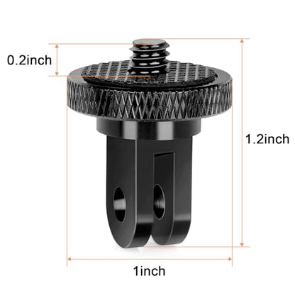 Tripod Mount Adapter for Gopro, Camera 1/4”-20 Tripod Mount for Insta 360/Gopro Hero/Sony Xiaomi yi Sjcam Action Cameras and Other Standard 1/4 Accessories - color: Gopro Tripod Mount