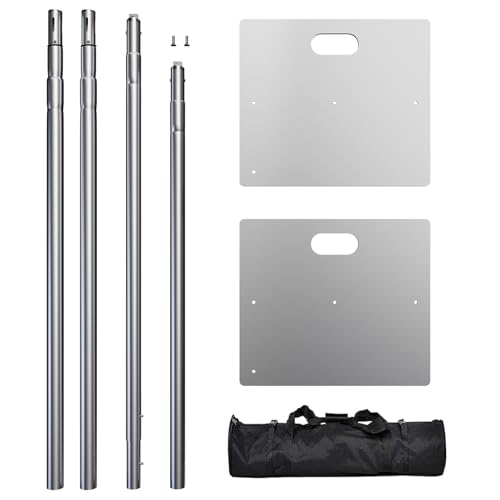 TOCRETOARE Heavy Duty Backdrop Stand, 8x10ft Pipe and Drape Backdrop Stand Kit with Adjustable Telescopic Poles Frame and Metal Base, Background Holder for Parties Wedding Birthday Photography - size: 8x10FT-without Upgrade Clip on