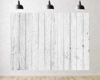 Trykid 10x10ft White Wood Plank Backdrop Minimalist Clean Bright Tone Photography Background Scandinavian Decor Tapestry Party Decoration Photo Studio Prop Fabric - size: 10x10ft