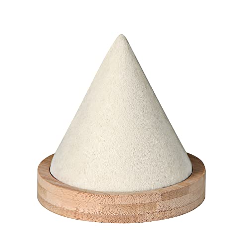 Pangkeep Bamboo Cone Bracelet Display Stand for Show Selling (Beige) - color: Beige