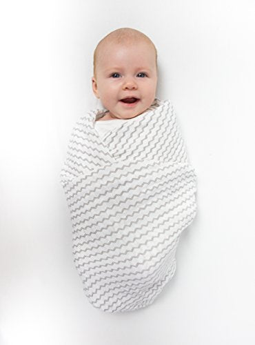SwaddleDesigns Cotton Muslin Swaddle Blankets, Set of 4, Receiving Blankets for Baby Boys & Girls, Best Shower Gift, 46x46 inches, Gold & Graphite - color: Gold & Graphite