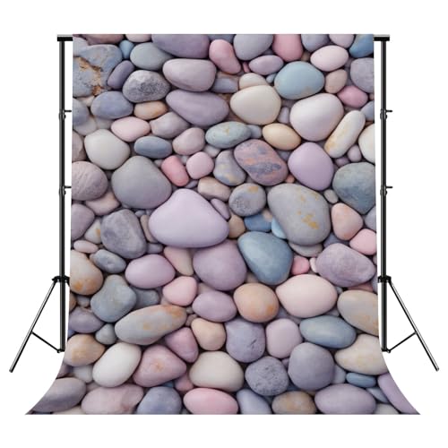 Photography Backdrops Pastel Pebbles Soft Colors Smooth Texture 8x10FT Photo Backdrop Photography Background for Portrait Photo Party Decor Video Studio Props Photoshoot - color: Multi5