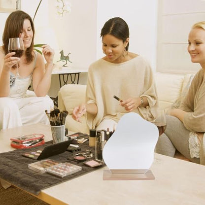 Irregular Desktop Makeup Mirror Vertical Lady Vanity Mirror for Home Decoration and Photography Props