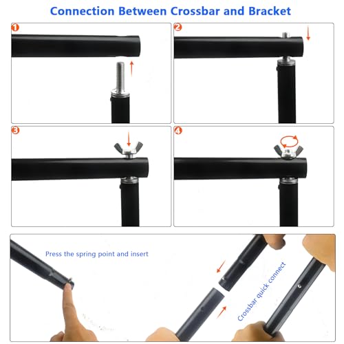 10x7 ft Adjustable Photo Backdrop Stand, Heavy-Duty Background Support System with Carry Bag & Clamps for Photography, Wedding, Party, Projector Screen, Studio Shoots
