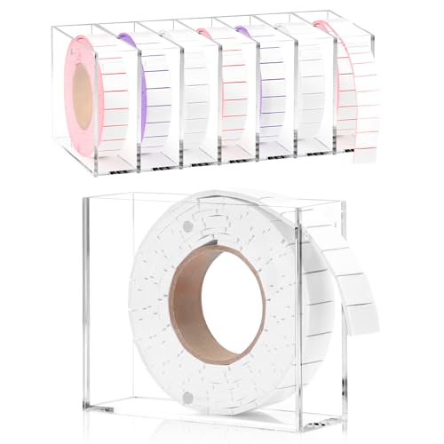 Double Sided Foam Tape Squares 0.75 X 0.5 Pre Cut Foam Adhesive Squares Roll with Acrylic Storage Box 3D Foam Tape for Crafts Arts Sewing DIY Office Supplies (Tape+Box, White) - color: White, style: Tape+Box