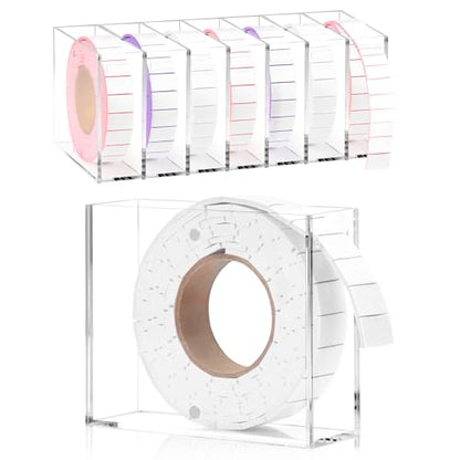 Double Sided Foam Tape Squares 0.75 X 0.5 Pre Cut Foam Adhesive Squares Roll with Acrylic Storage Box 3D Foam Tape for Crafts Arts Sewing DIY Office Supplies (Tape+Box, White) - color: White, style: Tape+Box