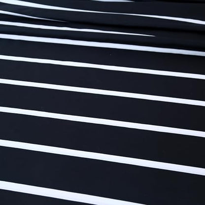 MAG 4Pcs Striped Twin Size Sheet Set,Black and White Microfiber Twin Bedding Sheet,Included 1 Fitted Sheet 14'' Deep Pocket+1 Flat Sheet+2 Pillowcases Soft and Breathable,Wrinkle and Fade Resistant. - color: Striped, size: Twin