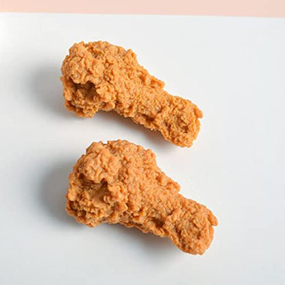 5 Pcs Simulated Chicken Legs Fake Food Model Simulated Model Lifelike Fake Fried Chicken Kitchen Home Party Decoration Display Photography Props