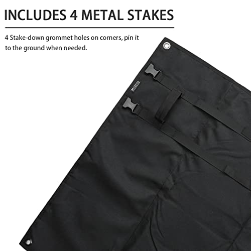 MOZETO Shooting Mat, Extra Large Folded Shooting Mats Prone Padded Hunting Accessories for Range Hunting - color: Black