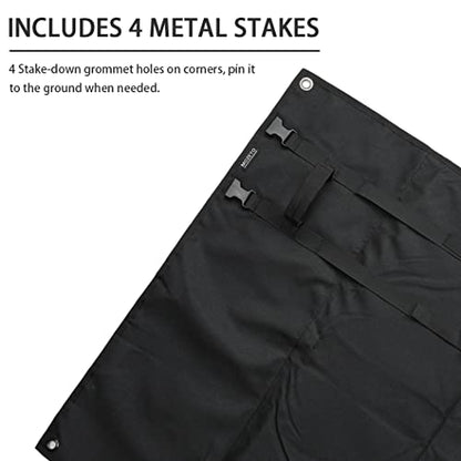 MOZETO Shooting Mat, Extra Large Folded Shooting Mats Prone Padded Hunting Accessories for Range Hunting - color: Black