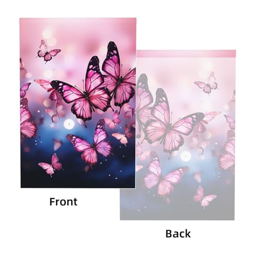 Pink Butterflies Backdrop Background for Photography 5x7ft Photobooth Professional Photo Backdrop Curtains Video Photography Studio Photo Backgrounds Banner Booth Background Screen Parties - color: Pink Butterflies