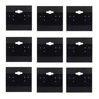The Display Guys 100-pc Jewelry Display Hanging Earring Cards (Black Flocked Velvet, 2 x 2) Fit 3 Pairs - color: Black Velvet, size: 2" X 2"