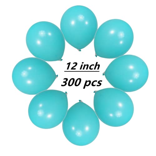 300 Pack Turquoise Teal Balloons 12 inch Turquoise Latex Balloon Bulk for Various Party Events Decorations - color: Turquoise, size: 12 inch