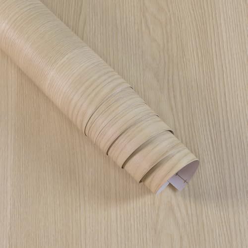 Light Wood Contact Paper Peel and Stick Cherry Wood Wallpaper 23.6"x78.74" Natural Beige Wood Grain Contact Paper for Countertops Kitchen Cabinets Waterproof Self Adhesive Furniture Wood Vinyl Wrap - size: 23.6" x 78.7"