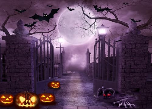 7x5Ft Halloween Theme Pictorial Cloth Customized Photography Backdrop Background Studio Prop - size: 7X5Ft