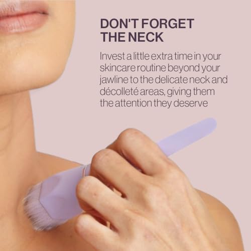 Anisa Beauty Neck Treatment Brush | Skincare Application Tool For Neck Cream, Masks, Moisturizer & Sunscreen | Soft Vegan Fibers for Smooth Application on Neck & Décolleté