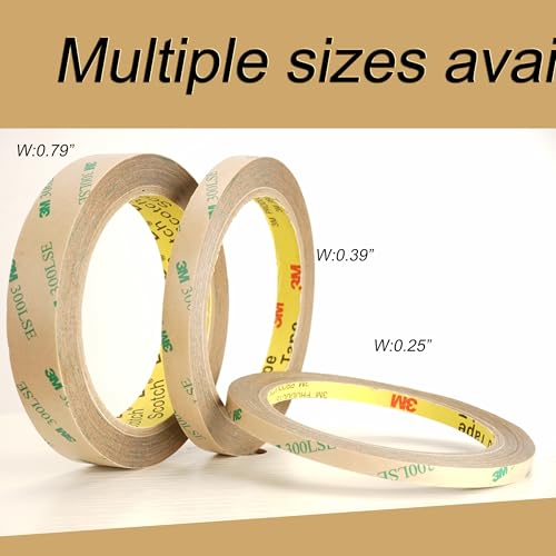 3M Double Sided Tape Heavy Duty Made of 300LSE 0.39"×36Ft Clear Mounting Tape Removable for Electronics Scrapbook LED Poster Art Craft - size: 0.39"×36Ft