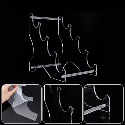 Acrylic Desktop Lightsaber Stand 4 Tier Transparent Light Saber Display Holder for Swords Cosplay Props and Collectibles