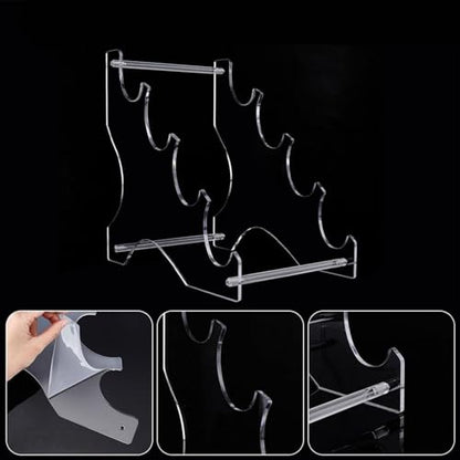 Acrylic Desktop Lightsaber Stand 4 Tier Transparent Light Saber Display Holder for Swords Cosplay Props and Collectibles