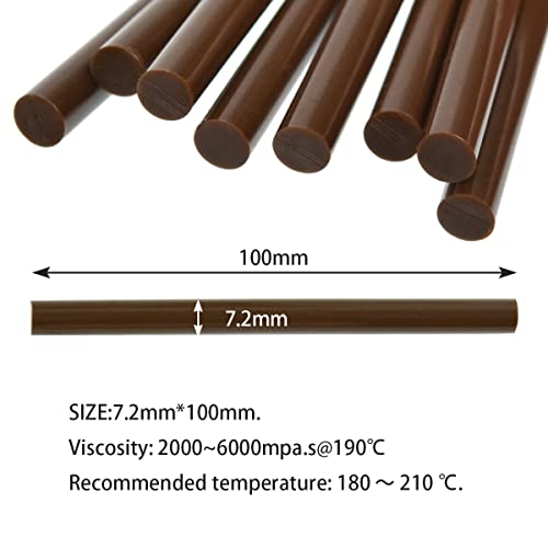 16 Pcs Keratin Gun Bond Glue Sticks Professional Hair Extension Glue Stick Hair Styling Tools (Dark Brown) - color: Dark Brown