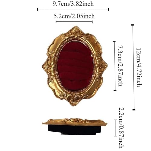 Jewelry Display Rack, Velvet Ring Holder Ring Display Stand Women Vintage Suede Earring Tray Photography Props(Beige) - color: Beige