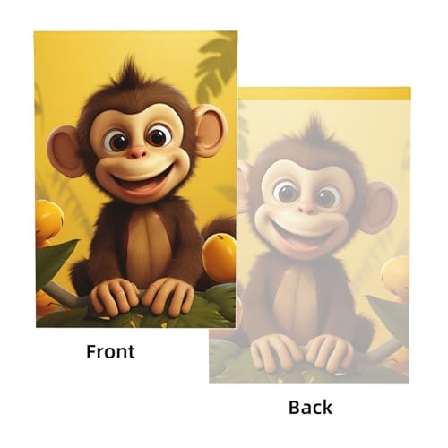 Cute Funny Monkey Banana Backdrop Background for Photography 5x7ft Photobooth Professional Photo Backdrop Curtains Video Photography Studio Photo Backgrounds Banner Booth Background Screen Parties - color: Cute Funny Monkey Banana