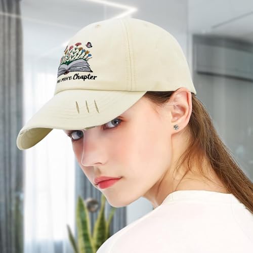 INVULNERABLE Funny Trucker Hat Embroidered Hat Baseball Cap Hats Men Funny Hats Women - color: Just One More Chapter