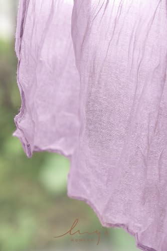 Ling's Moment Luxury Cloth Wedding Napkins - 19x19 Inch Reusable Cheesecloth Linen Napkins for Wedding Reception, Bridal Shower, Dinner Table - Washable, Durable (Set of 10), [Lilac] - color: Prpl-lilac