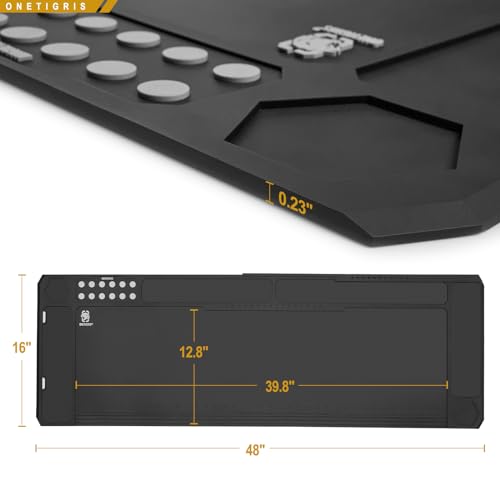 OneTigris Gun Clean Mat Magnectic for Table, Extra Large 48"x16" Anti-Slip Rubberized Repair Mat for Gun Parts, Protects Work Surface from Solvents and Oils - color: black