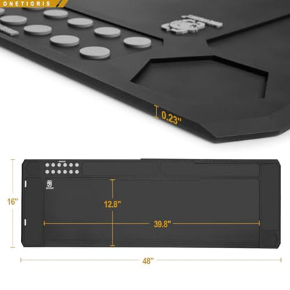 OneTigris Gun Clean Mat Magnectic for Table, Extra Large 48"x16" Anti-Slip Rubberized Repair Mat for Gun Parts, Protects Work Surface from Solvents and Oils - color: black