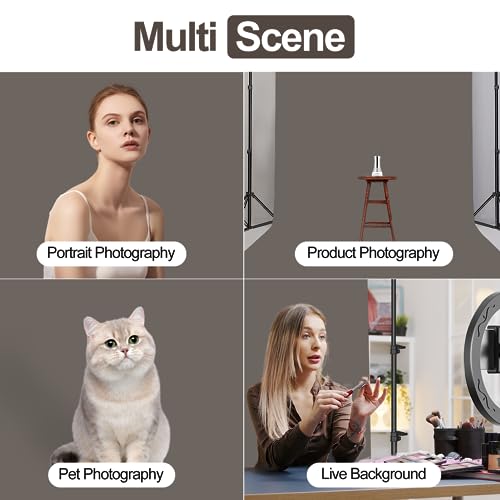 Emart Thunder Grey Paper Backdrops for Photoshoot, Photography Matte Seamless Roll Background 53" x 16" Long for Food, Product, Portrait Photo Shoot